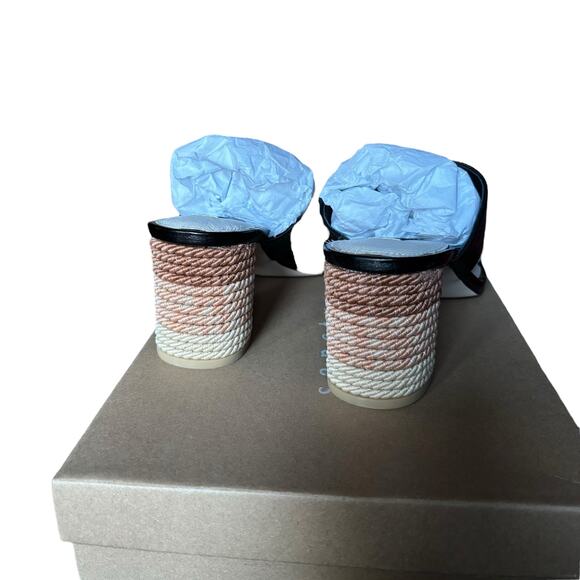 NWB Sanctuary Bold Toe Loop Leather Block Heel Sandals – Tan Lion –Women’s 8.5 M - Picture 2 of 7